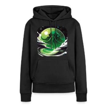 Monstre immortel de Cthulhu dans l’espace - Sweat à capuche Premium bio Femme - noir - Devant - Julia (174cm)