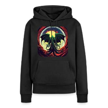 Monstre immortel de Cthulhu dans l’univers - Sweat à capuche Premium bio Femme - noir - Devant - Julia (174cm)
