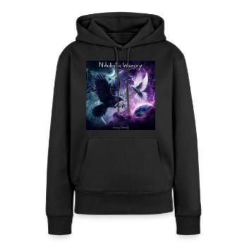 NW - S’envoler éternellement - Sweat à capuche Premium bio Femme - noir - Devant - Julia (174cm)