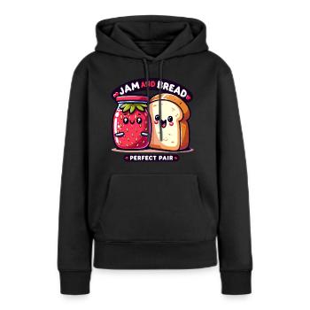 Marmelade und Brot, das perfekte Paar - Frauen Premium Bio Hoodie - Schwarz - Vorne - Julia (174cm)