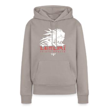 Lemur T-shirt - Women’s Premium Organic Hoodie - taupe - Front - Julia (174cm)