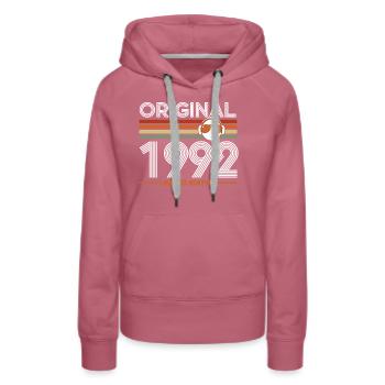1992 - Frauen Premium Bio Hoodie - Malve - Vorne - Isabella (175cm)