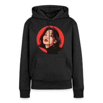 K-Pop Idol Koreanischer Pop Koreanische Frau - Frauen Premium Bio Hoodie - Schwarz - Vorne - Julia (174cm)