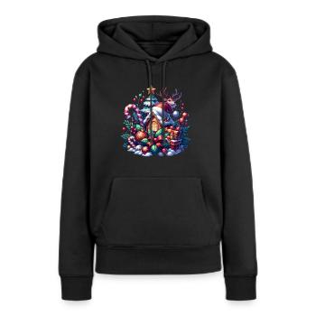 Christmas Snow Cabin - Women’s Premium Organic Hoodie - black - Front - Julia (174cm)