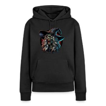 Hexe Halloween Hexe Grusel - Frauen Premium Bio Hoodie - Schwarz - Vorne - Julia (174cm)