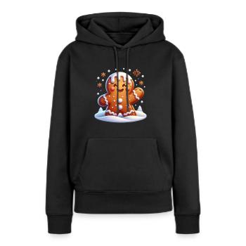 Gingerbread Gingerbread Man Gingerbread Child Sweet Xmas - Women’s Premium Organic Hoodie - black - Front - Julia (174cm)