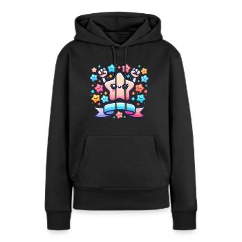 16 Jahre Awesome Star Celebration - Frauen Premium Bio Hoodie - Schwarz - Vorne - Julia (174cm)