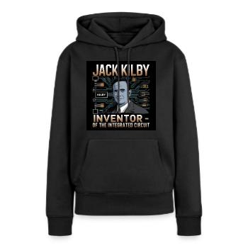 Erbe der Menschheit - Jack Kilby - Frauen Premium Bio Hoodie - Schwarz - Vorne - Julia (174cm)