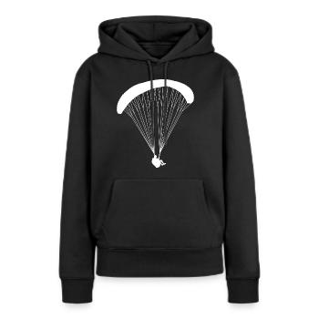 Gleitschirm - Frauen Premium Bio Hoodie - Schwarz - Vorne - Julia (174cm)