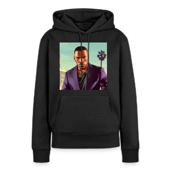 GTA5 Look - Will Smith - Sweat à capuche Premium bio Femme - noir - Devant - Julia (174cm)