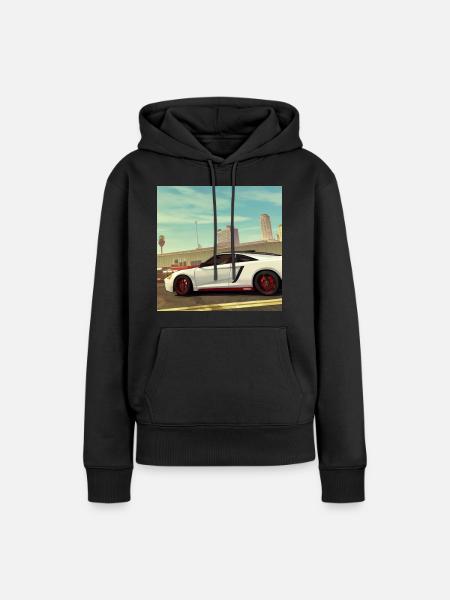 GTA Look - Muscle Car - Dame Premium hoodie, økologisk bomuld - sort