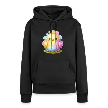 Colorful Chick In Easter Egg Shape - Women’s Premium Organic Hoodie - black - Front - Julia (174cm)