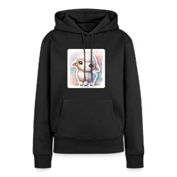 A Sweet Easter Sheep With Fluffy Wool - Women’s Premium Organic Hoodie - black - Front - Julia (174cm)