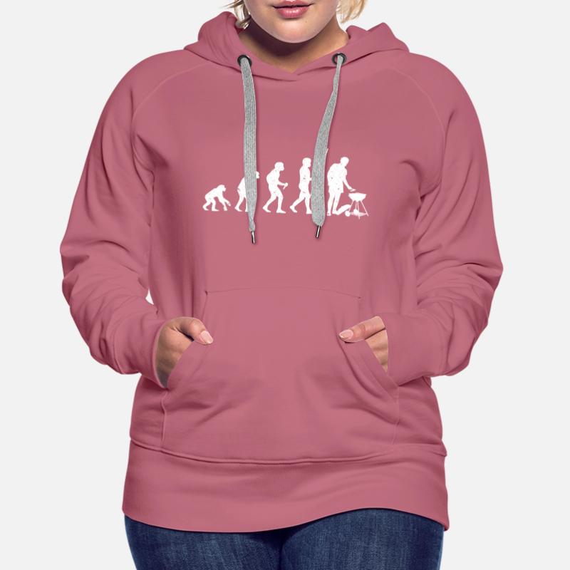 BBQ Evolution Grilling Barbecue Gift Idea Women’s Premium Organic Hoodie