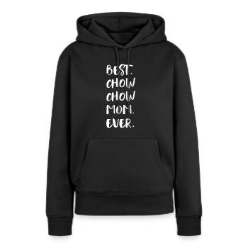 Chow Chow - Sweat à capuche Premium bio Femme - noir - Devant - Julia (174cm)