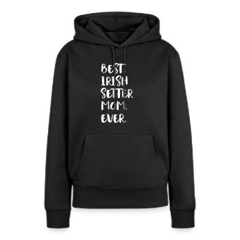 Setter irlandais - Sweat à capuche Premium bio Femme - noir - Devant - Julia (174cm)