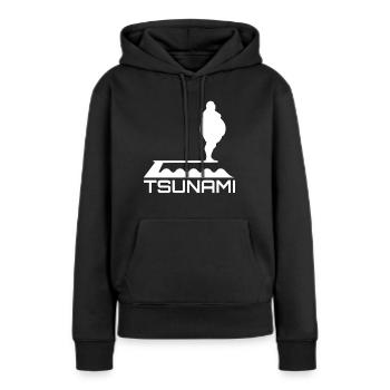 T-SHIRT TSUNAMI - Sweat à capuche Premium bio Femme - noir - Devant - Julia (174cm)