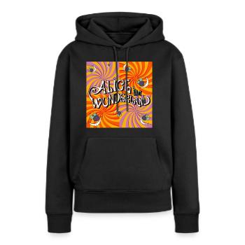 Alice Im Wunderland Verdrehte Welt - Frauen Premium Bio Hoodie - Schwarz - Vorne - Julia (174cm)