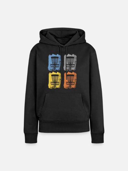 discgolf - Frauen Premium Bio Hoodie - Schwarz