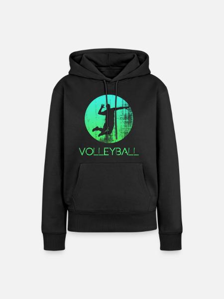 Volleyball - Frauen Premium Bio Hoodie - Schwarz