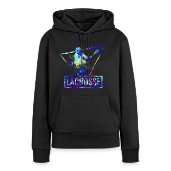 lacrosse - Sweat à capuche Premium bio Femme - noir - Devant - Julia (174cm)