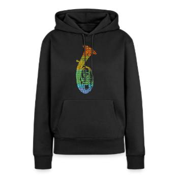 Cor ténor - Sweat à capuche Premium bio Femme - noir - Devant - Julia (174cm)