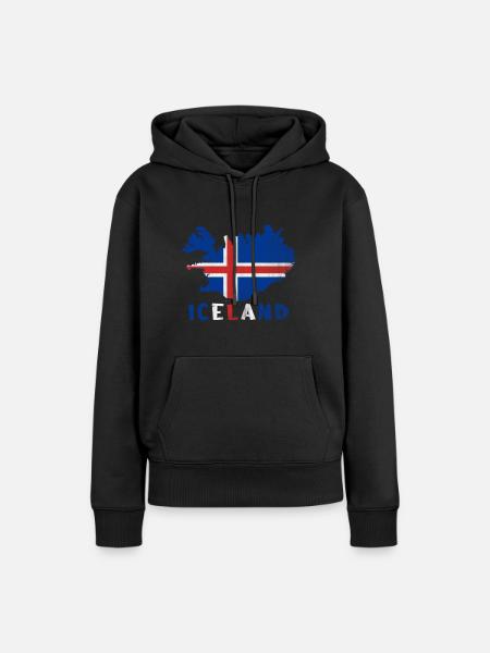 Island - Frauen Premium Bio Hoodie - Schwarz