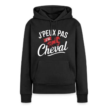 Intensiver Roter Reiter - Frauen Premium Bio Hoodie - Schwarz - Vorne - Julia (174cm)