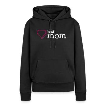 La meilleure maman - Sweat à capuche Premium bio Femme - noir - Devant - Julia (174cm)
