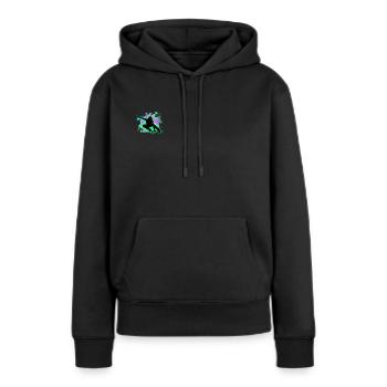 Skate skater skateboard sk8 - Frauen Premium Bio Hoodie - Schwarz - Vorne - Julia (174cm)