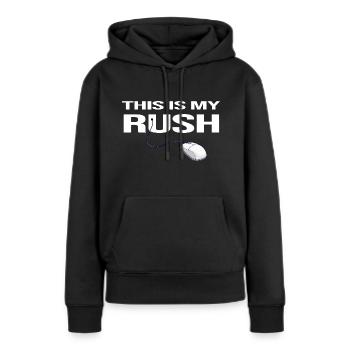 Gamer Nerds Online Gameplay Rush Gambler Communauté - Sweat à capuche Premium bio Femme - noir - Devant - Julia (174cm)