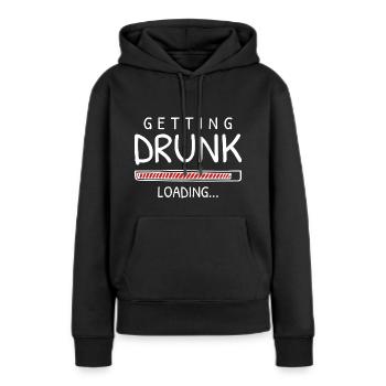 Betrunkenes Laden - Frauen Premium Bio Hoodie - Schwarz - Vorne - Julia (174cm)