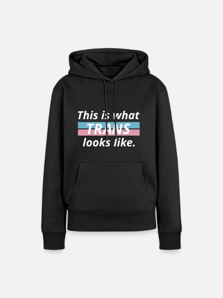 So sieht Trans aus - Frauen Premium Bio Hoodie - Schwarz