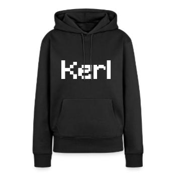 Guy - mot jeunesse - Sweat à capuche Premium bio Femme - noir - Devant - Julia (174cm)