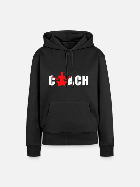Yoga-Coach - Frauen Premium Bio Hoodie - Schwarz