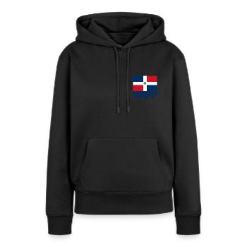 Dominikanische Republik - Frauen Premium Bio Hoodie - Schwarz - Vorne - Julia (174cm)