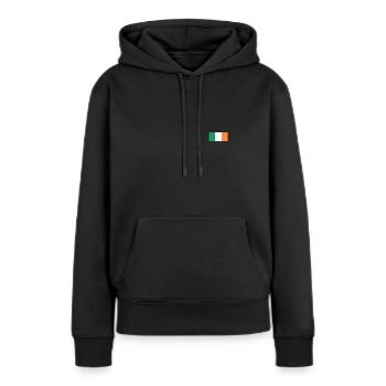 Drapeau irlandais - Sweat à capuche Premium bio Femme - noir - Devant - Julia (174cm)