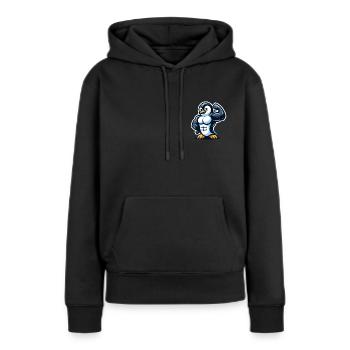 Muscular Penguin - Women’s Premium Organic Hoodie - black - Front - Julia (174cm)