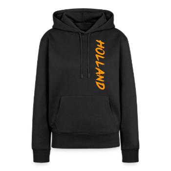 Hollande - Sweat à capuche Premium bio Femme - noir - Devant - Julia (174cm)