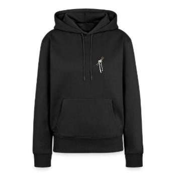 Batteur Drumsticks Chest - Sweat à capuche Premium bio Femme - noir - Devant - Julia (174cm)