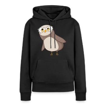 Kauz Comic - Frauen Premium Bio Hoodie - Schwarz - Vorne - Julia (174cm)
