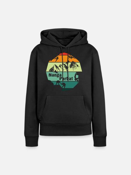 Nanga Parbat - Frauen Premium Bio Hoodie - Schwarz