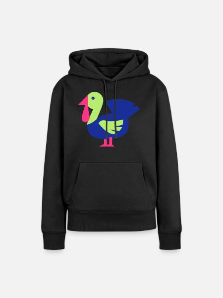 turkey - Frauen Premium Bio Hoodie - Schwarz