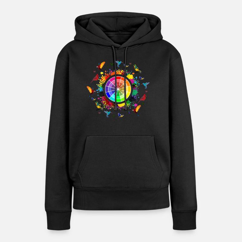 Explosion von Regenbogen, Regenbogen, Regenbogen-t-Shirts - Frauen Premium Bio Hoodie - Schwarz