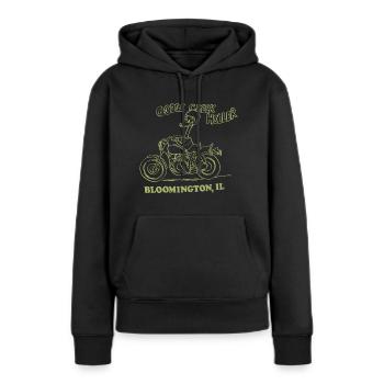 Vintage Goose Creek Goose Motorcycle 01 - Women’s Premium Organic Hoodie - black - Front - Julia (174cm)