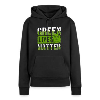 Invasion extraterrestre science-fiction - Sweat à capuche Premium bio Femme - noir - Devant - Julia (174cm)