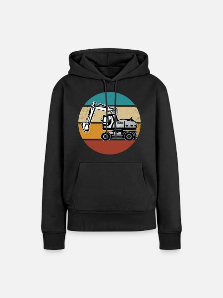 Bagger - Frauen Premium Bio Hoodie - Schwarz