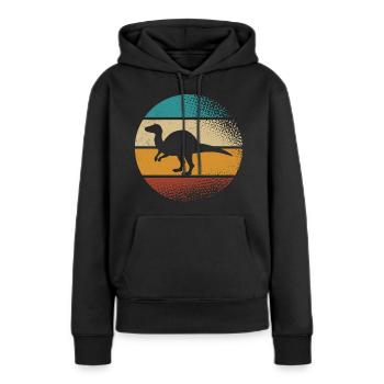 Dino Dinosaurier - Frauen Premium Bio Hoodie - Schwarz - Vorne - Julia (174cm)