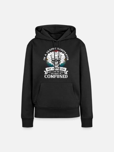 Designerin Grafik Grafiker - Frauen Premium Bio Hoodie - Schwarz