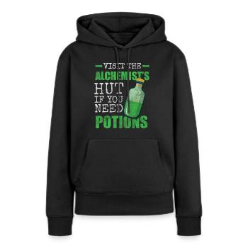 Potion magique du laboratoire de chimie - Sweat à capuche Premium bio Femme - noir - Devant - Julia (174cm)